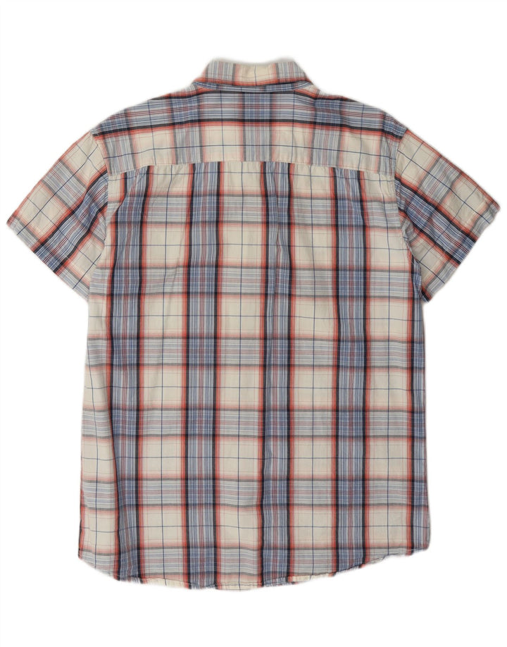 Wrangler Camisa Regular Fit De Manga Corta Para Hombre Algodón A Cuadros Blanco Roto Mediano