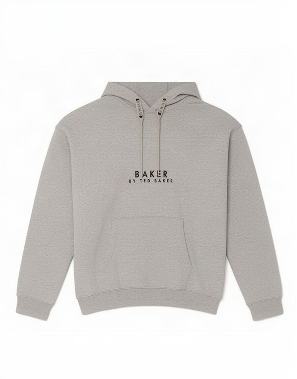 Ted Baker - Jersey con capucha para niños, diseño gráfico, algodón moteado gris, 12-13 años