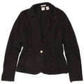 Armani Exchange Chaqueta tipo blazer de 1 botón para mujer UK 12 Mediana Algodón negro