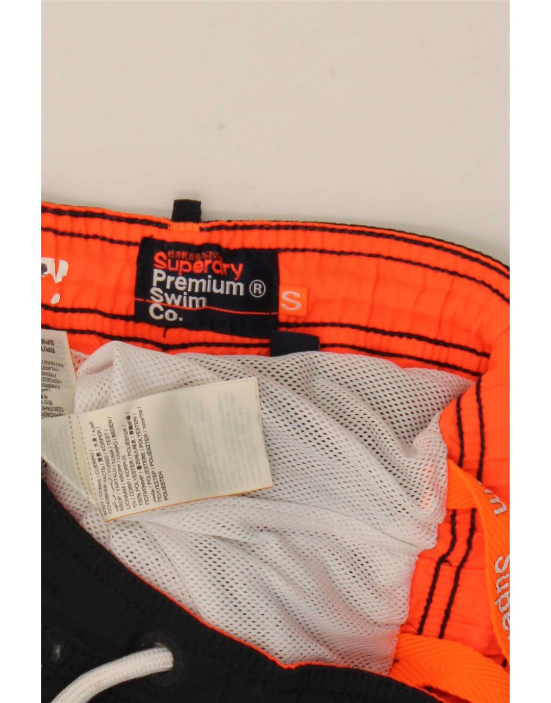 Superdry Shorts De Baño Gráficos Para Mujer UK 40 Small Poliéster Azul Marino