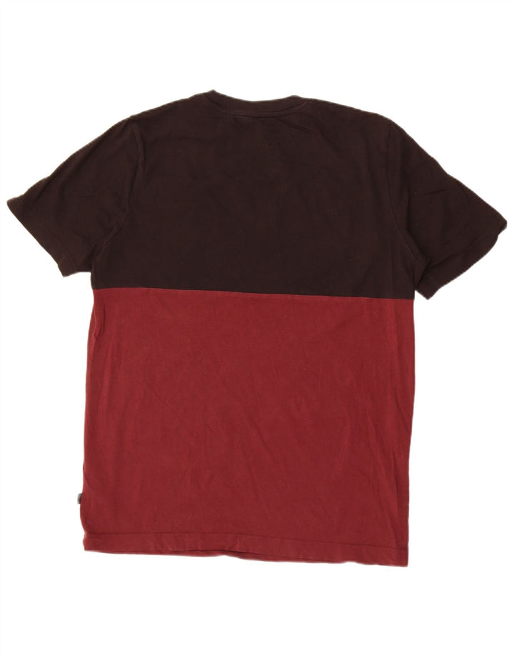 Puma Camiseta gráfica para hombre Top Medium Black Colourblock Cotton