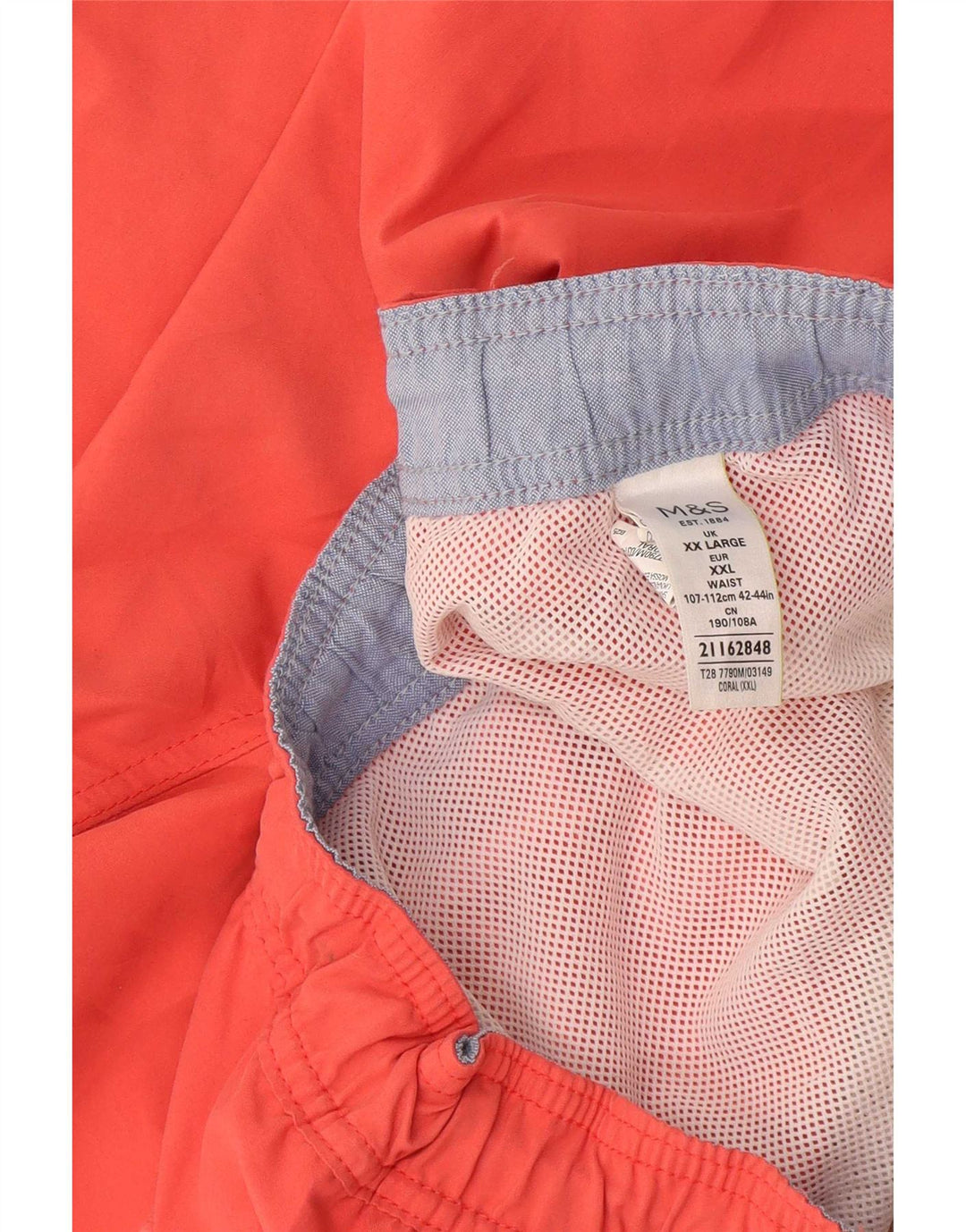 Marks & Spencer - Bañador para hombre, talla 2XL, algodón naranja