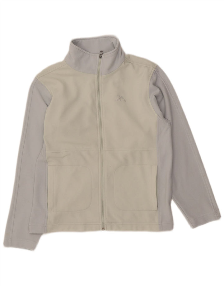 KAPPA Chaqueta de chándal para mujer UK 40 Medium Off White Colorblock