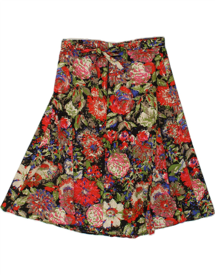 VINTAGE Womens A-Line Skirt W32 Large Multicoloured Floral Vintage Vintage and Second-Hand Vintage from Messina Hembry 