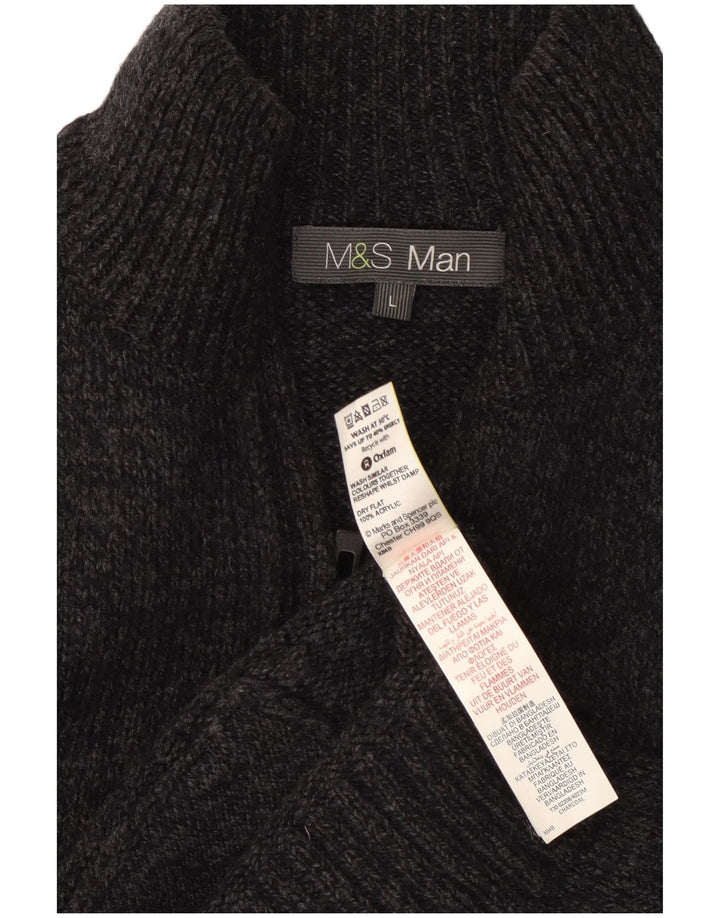 Marks & Spencer Suéter tipo cárdigan para hombre Acrílico gris grande