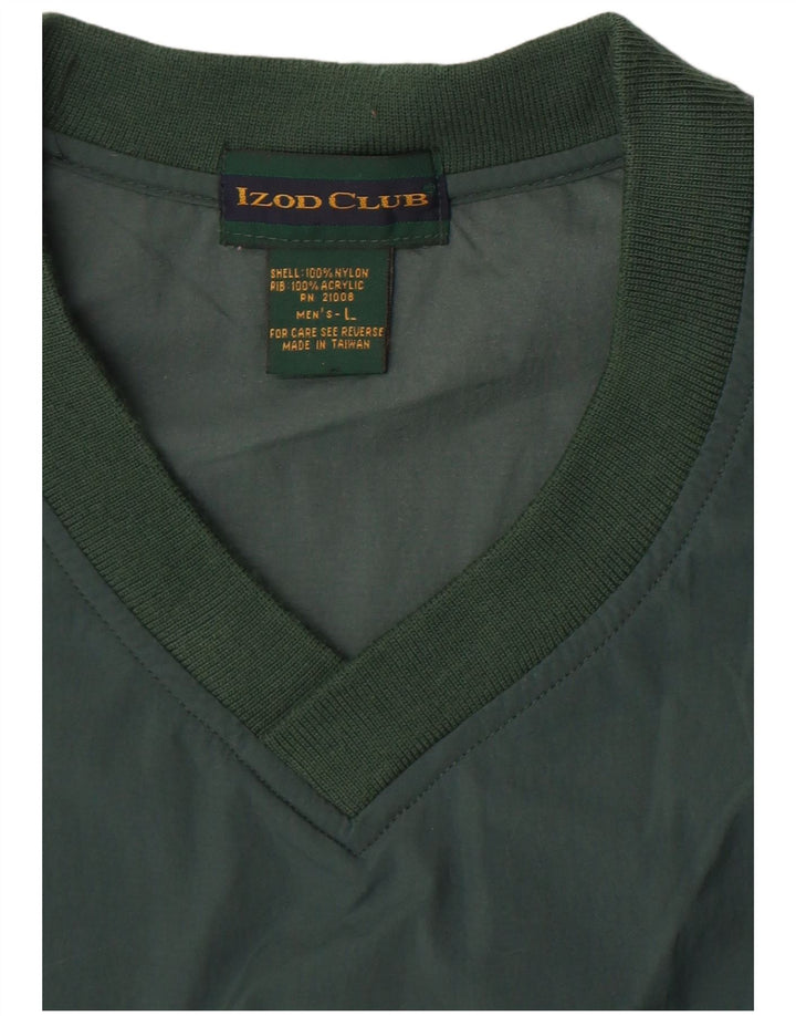 Izod Hombre Jersey Chándal Top Grande Nylon Verde