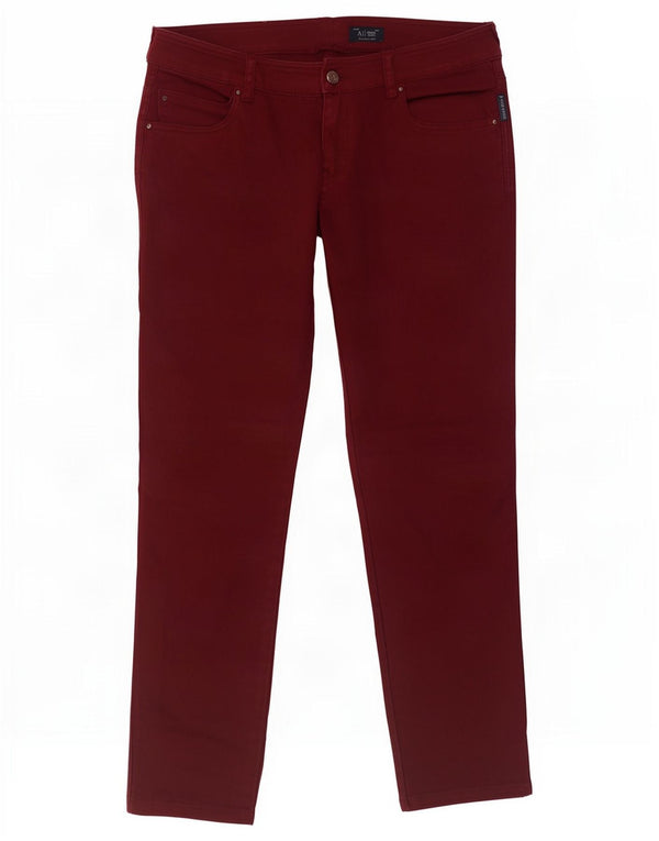 Vaqueros Armani Mujer Slim W31 L29 Algodón Burdeos