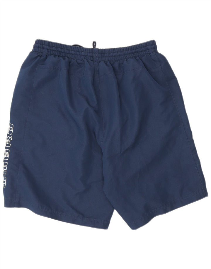 Pantalones cortos deportivos con gráficos Umbro para hombre Poliéster azul marino mediano