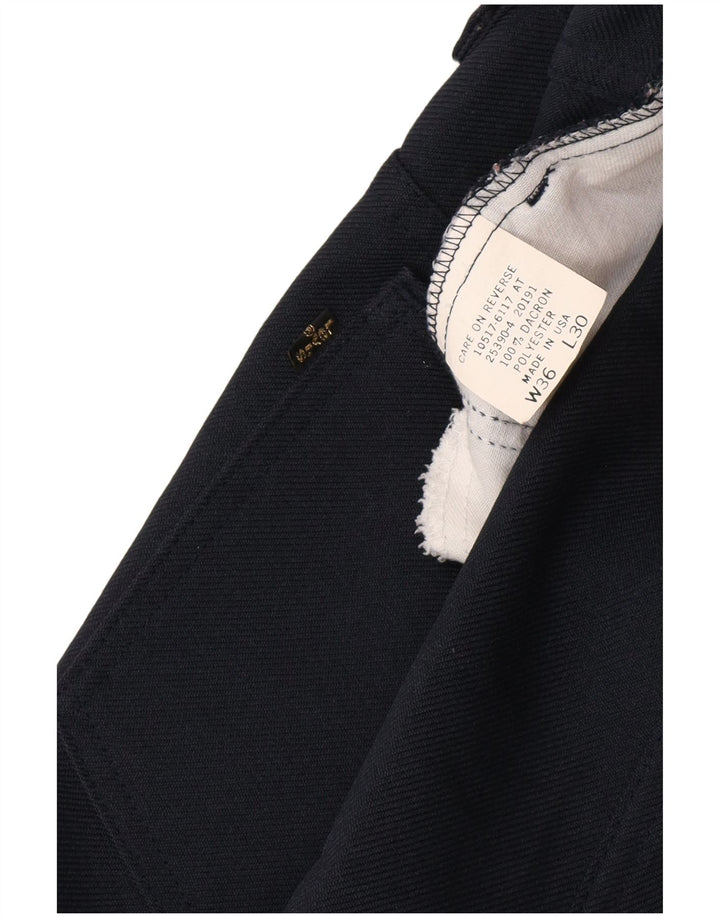 LEVI'S Pantalones casuales rectos para hombre W36 L30 Poliéster azul marino