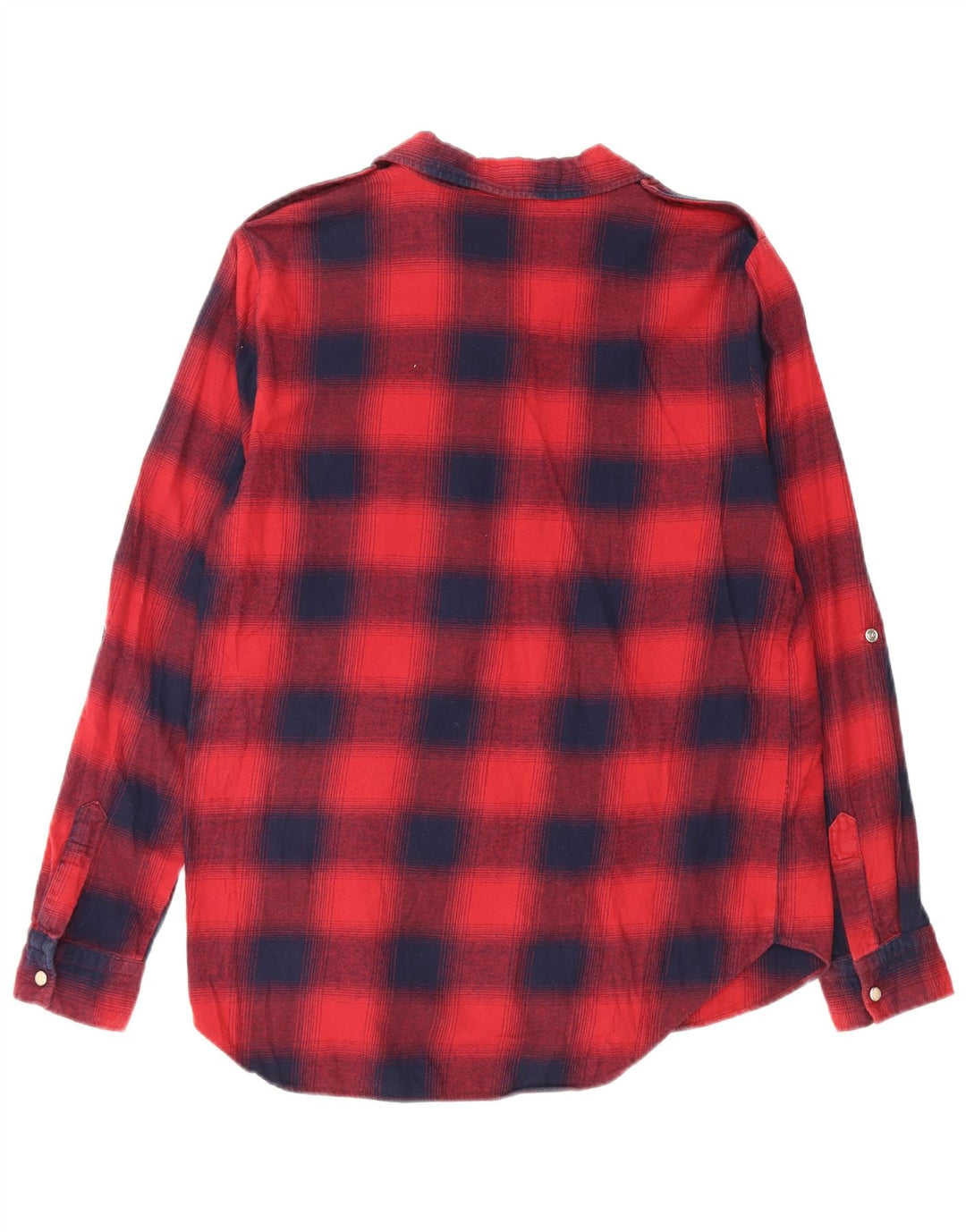 Zara Camisa De Franela Militar Para Mujer UK 40 Medium Red Check