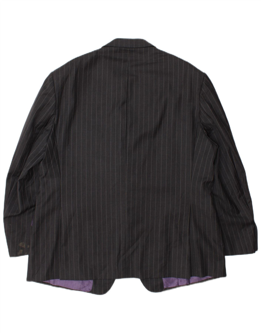 Marks & Spencer Chaqueta tipo blazer de 2 botones para hombre UK 44 XL Lana gris a rayas