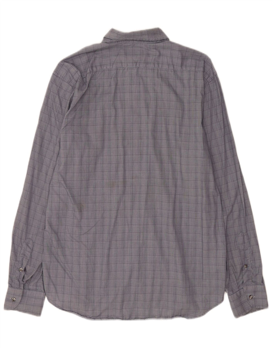 Roccobarocco Camisa para hombre Talla 42 16 1/2 Algodón a cuadros azul grande