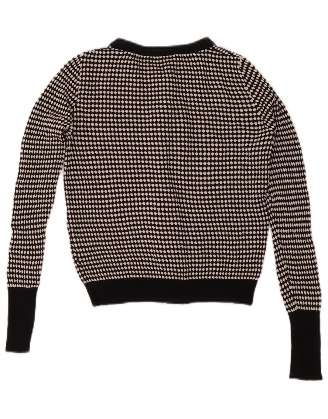 ZARA Mujer Crop Cardigan Suéter UK 40 Medio Viscosa Manchada Negra
