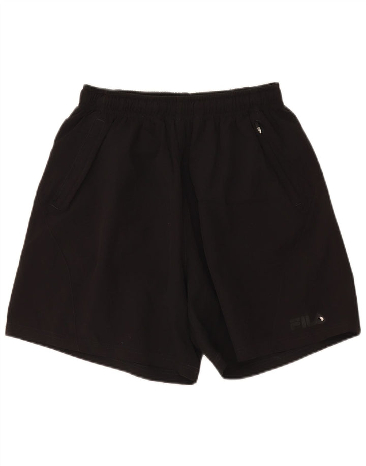 Fila Shorts deportivos para hombre Poliéster negro mediano