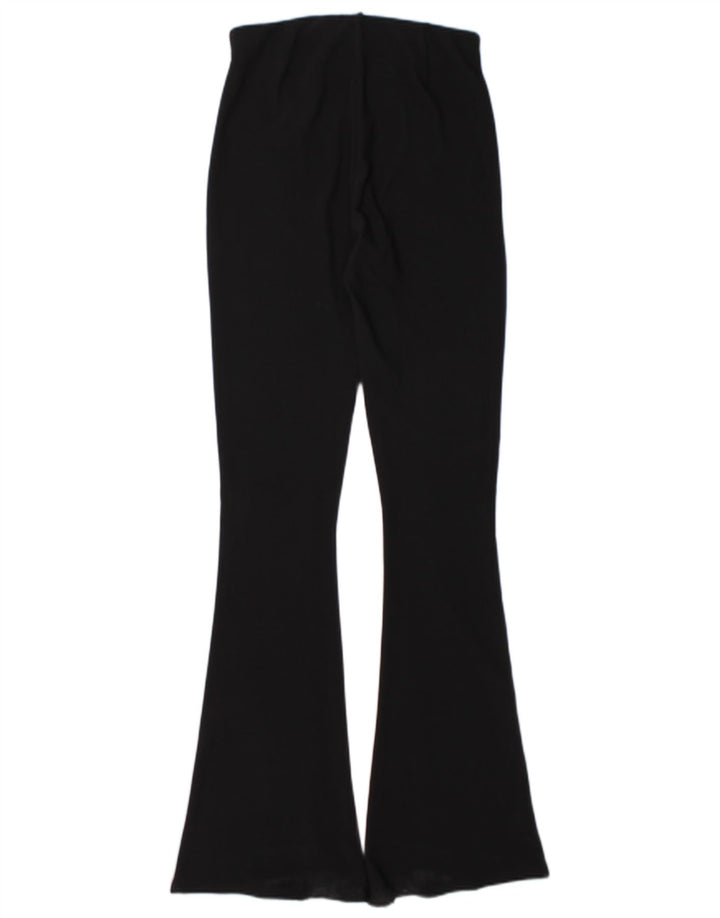 Zara Leggings Acampanados Para Mujer UK 44 Poliéster Negro Mediano