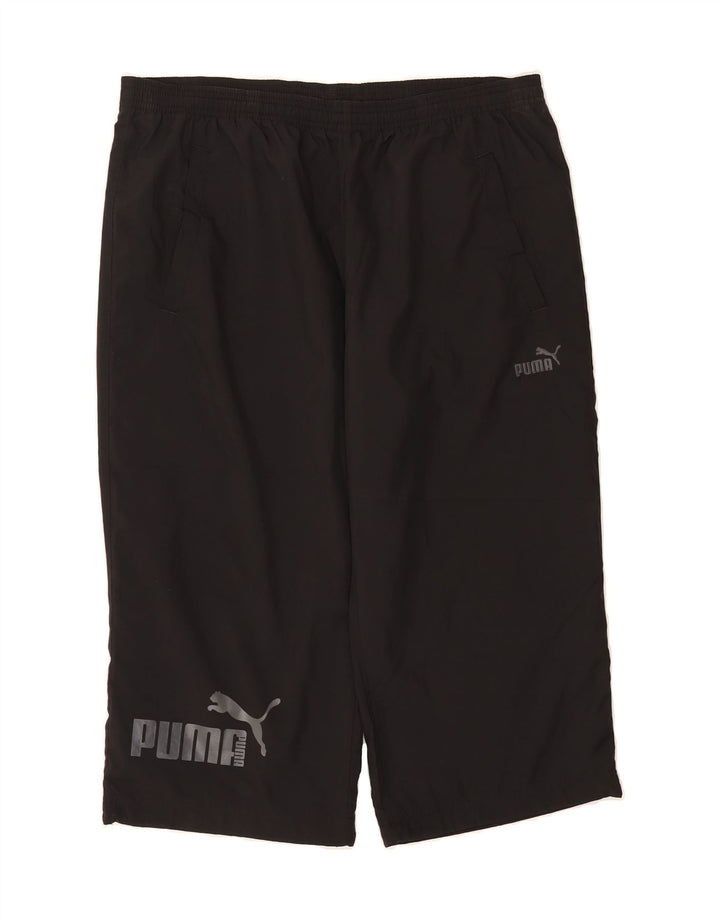 PUMA Mens Graphic Bermuda Sport Shorts Large  Black Polyester Vintage Puma and Second-Hand Puma from Messina Hembry 