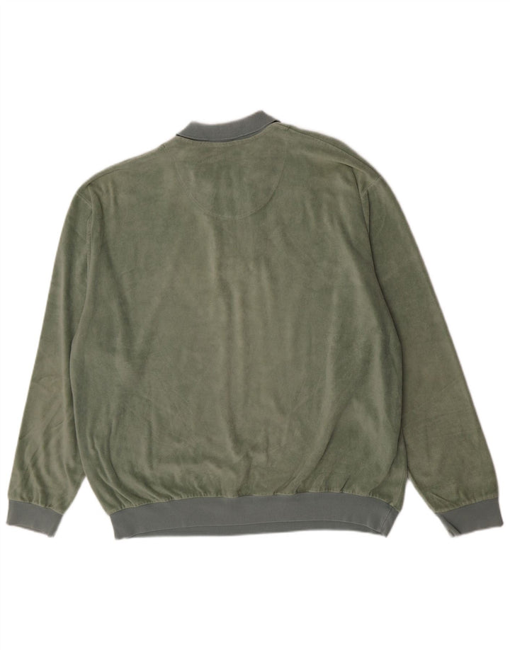 Catamarán Hombre Top Manga Larga 2XL Algodón Verde