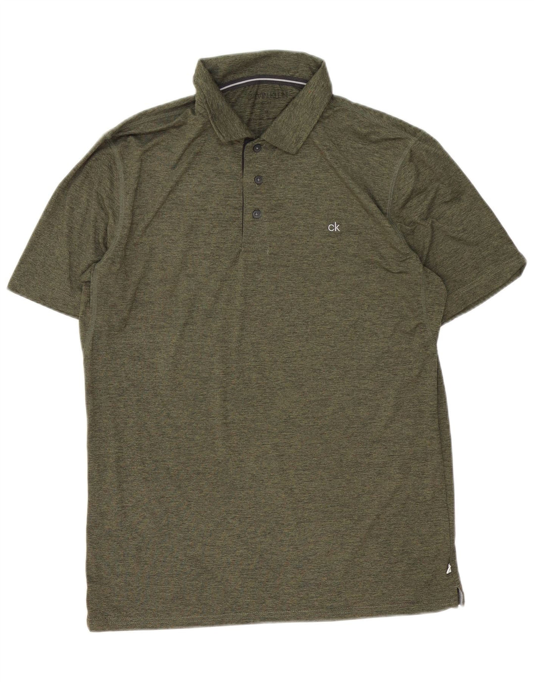 Polo Calvin Klein para hombre Poliéster moteado en color caqui medio