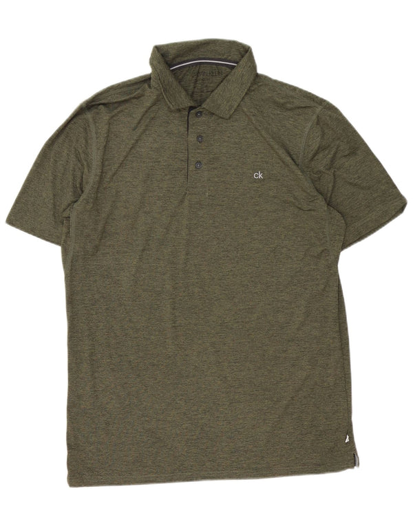 Polo Calvin Klein para hombre Poliéster moteado en color caqui medio