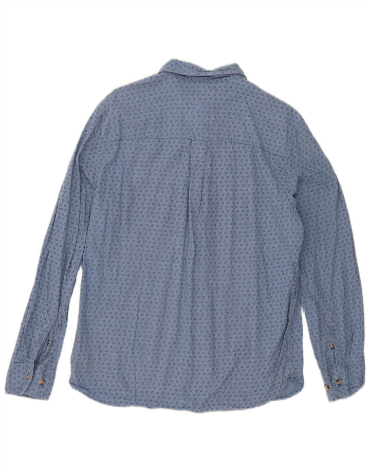 Camisa con estampado abstracto de hombre de Fat Face Algodón azul medio