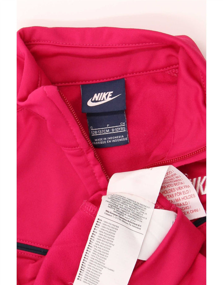 Nike - Chaqueta de chándal para niña, 8-9 años, pequeña, rosa, poliéster