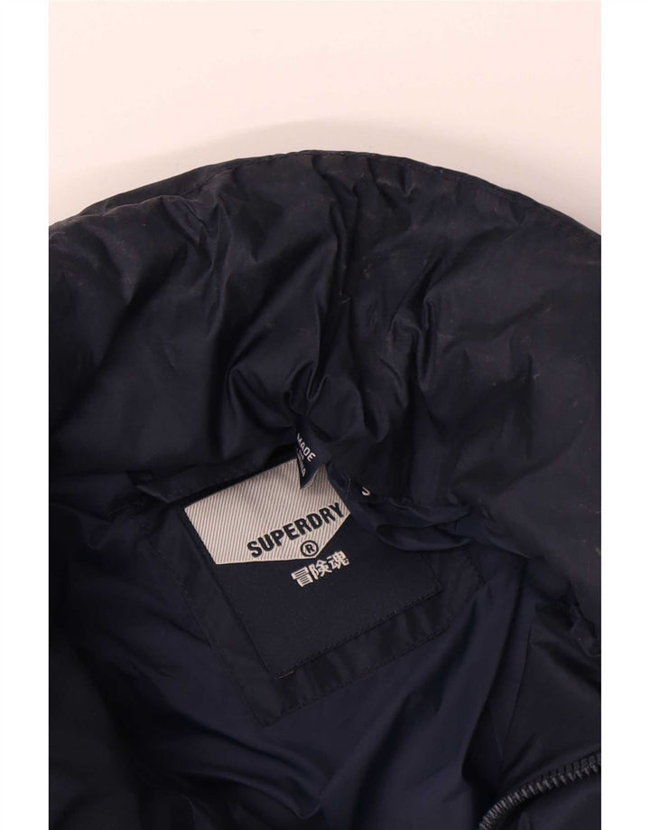 Superdry Chaqueta acolchada para hombre ES 36 Small Poliéster con bloques de color azul marino
