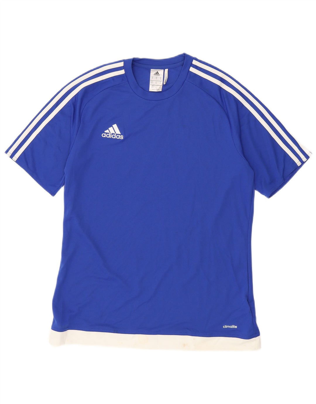 ADIDAS Camiseta Climalite para hombre Top Azul medio Colorblock Poliéster