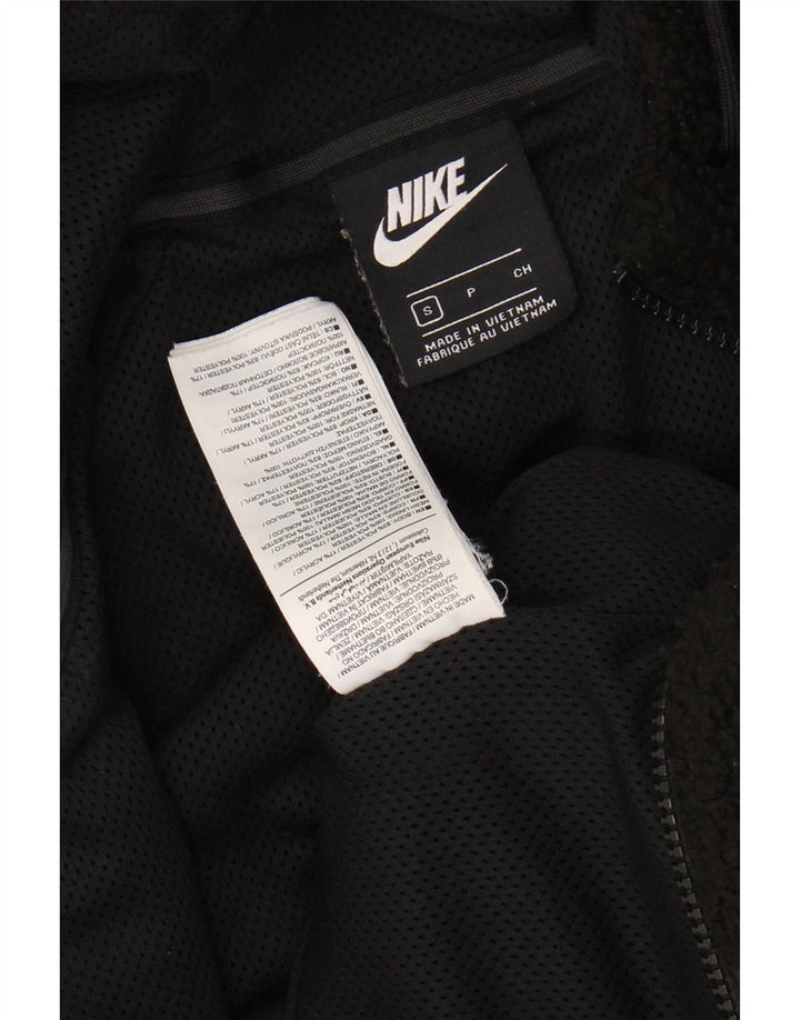 Nike Chaqueta polar con capucha para hombre UK 36 Small Poliéster negro
