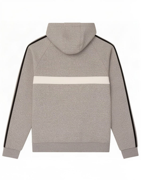 Adidas Hombre Sudadera Con Capucha Jersey Gris Medio Colorblock Algodón