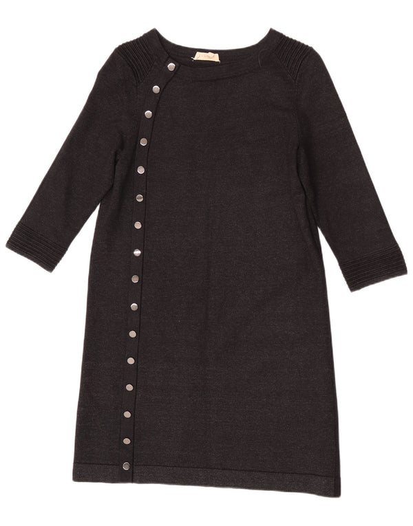 Phase Eight Vestido tipo jersey de manga 3/4 para mujer UK 40 Small Viscosa negra