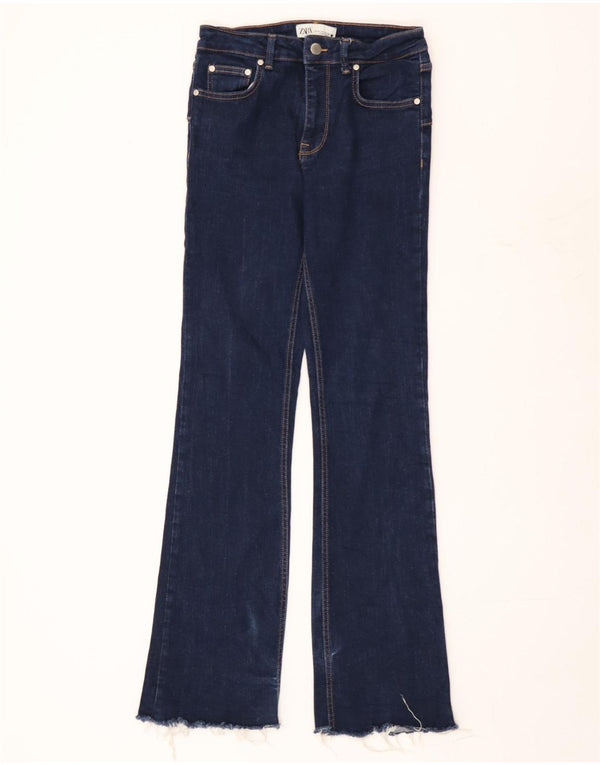 Zara Jeans Acampanados Para Mujer EU 38 Small W28 L33 Algodón Azul