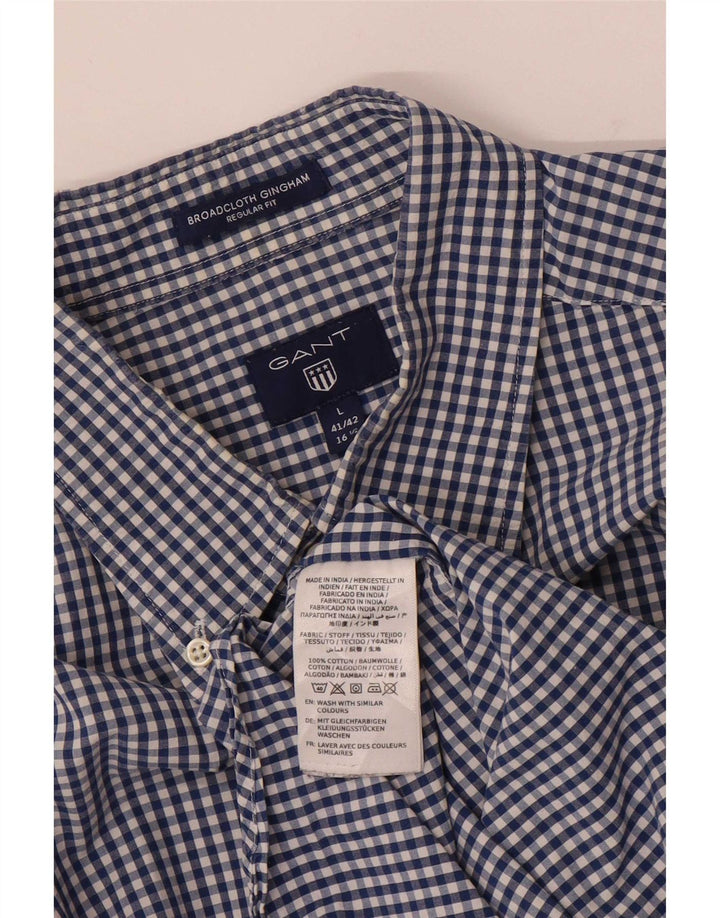 Gant Camisa de ajuste regular para hombre, talla 41/42 16 1/2 grande, color azul marino