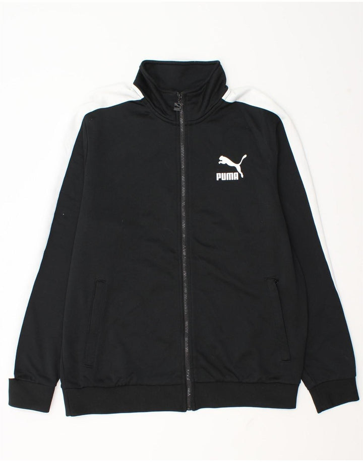 Puma Hombre Chándal Top Chaqueta Grande Negro Colorblock Poliéster