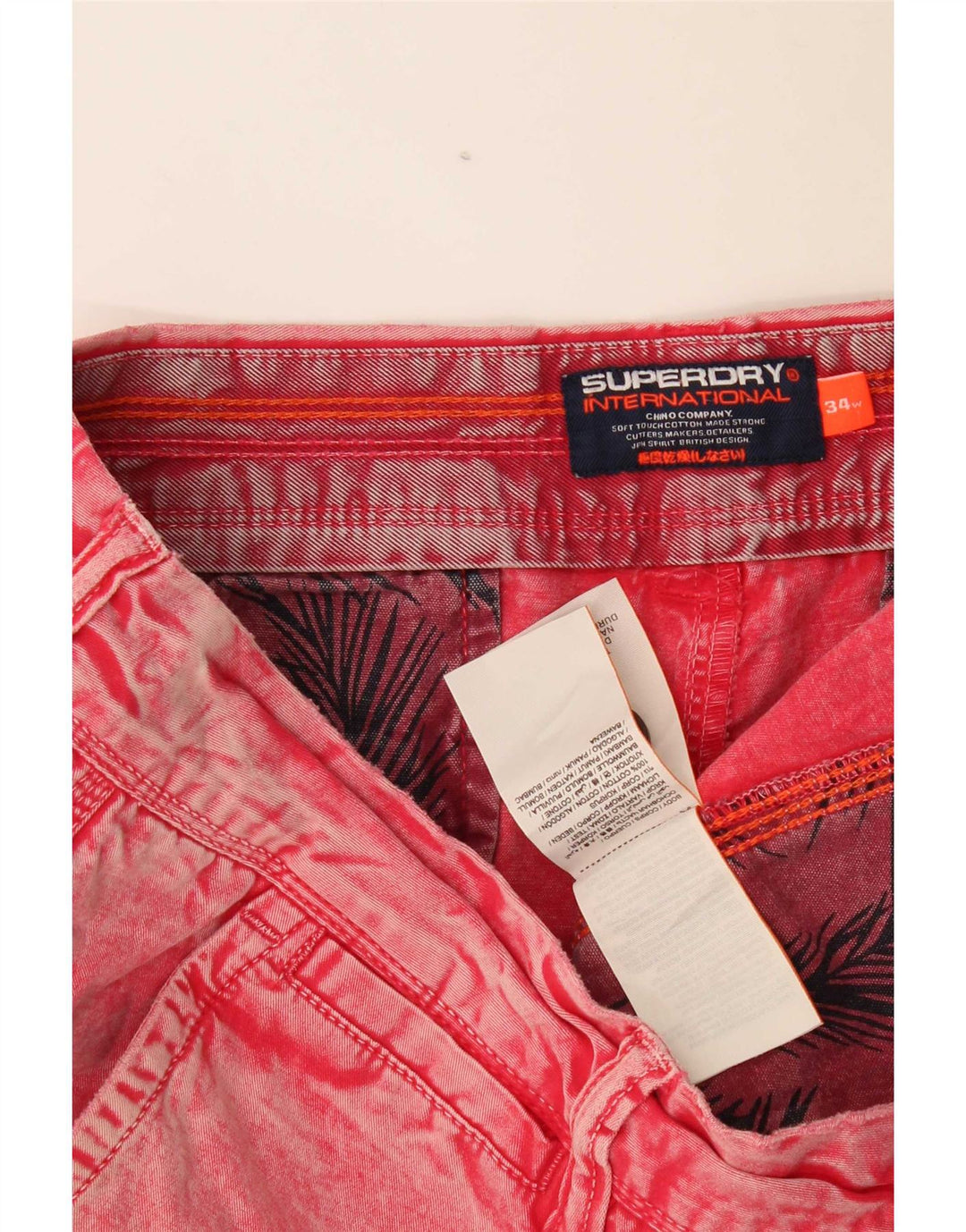 Superdry Shorts De Mezclilla Para Hombre W34 Algodón Rojo Grande