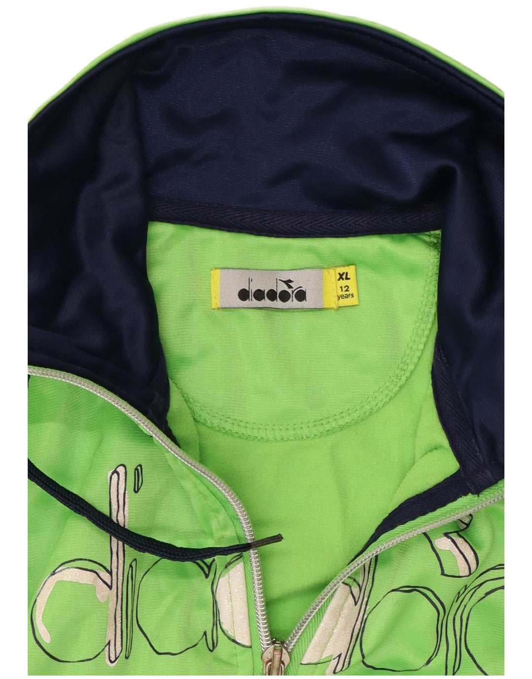 Diadora Chaqueta de chándal con gráfico para niño 11-12 años XL Verde Poliéster