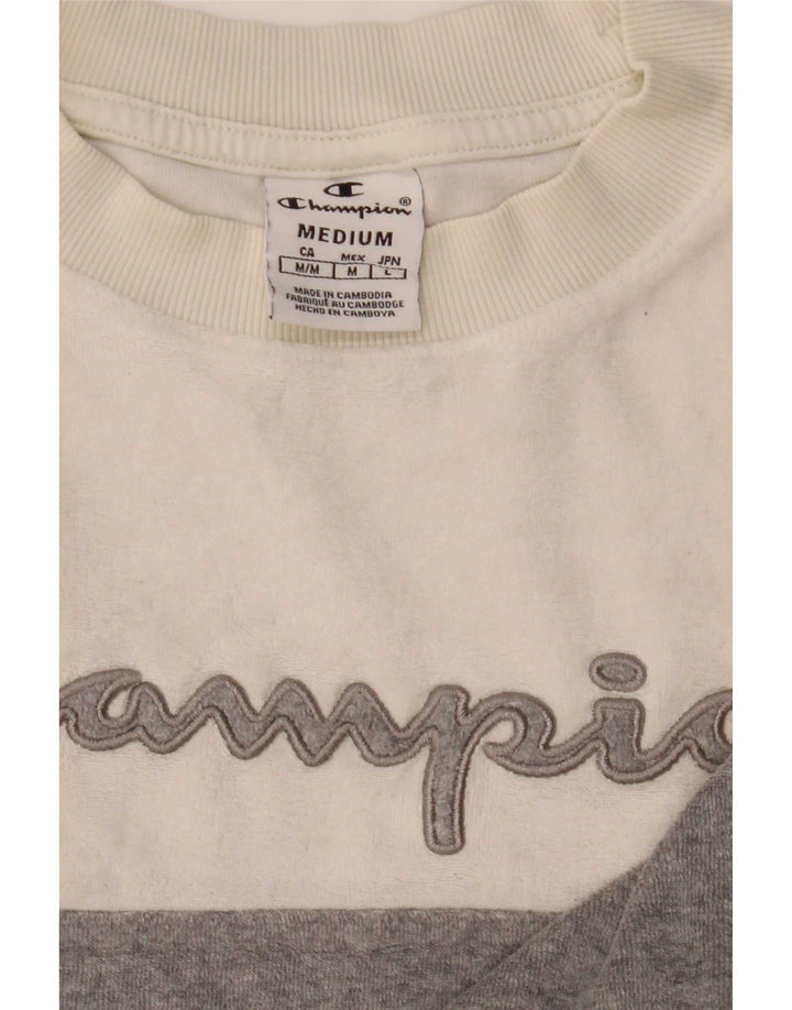 Champion Sudadera Gráfica para Mujer UK 40 Medium White Colourblock