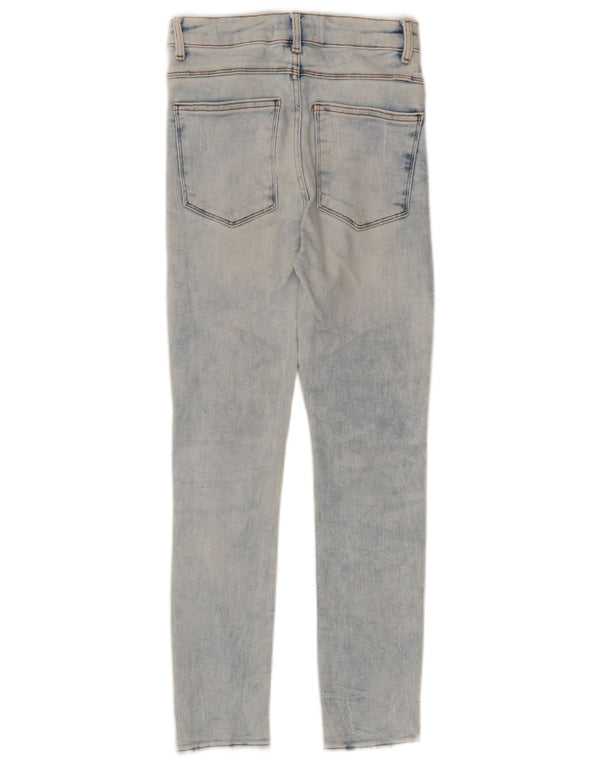 Zara Vaqueros pitillo desgastados para mujer EU 36 XS W26 L27 Azul