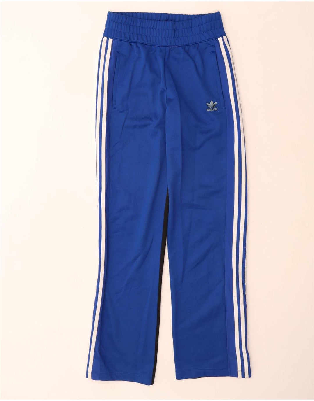 Adidas Pantalones de chándal para mujer UK 8 Small Azul Colorblock Poliéster