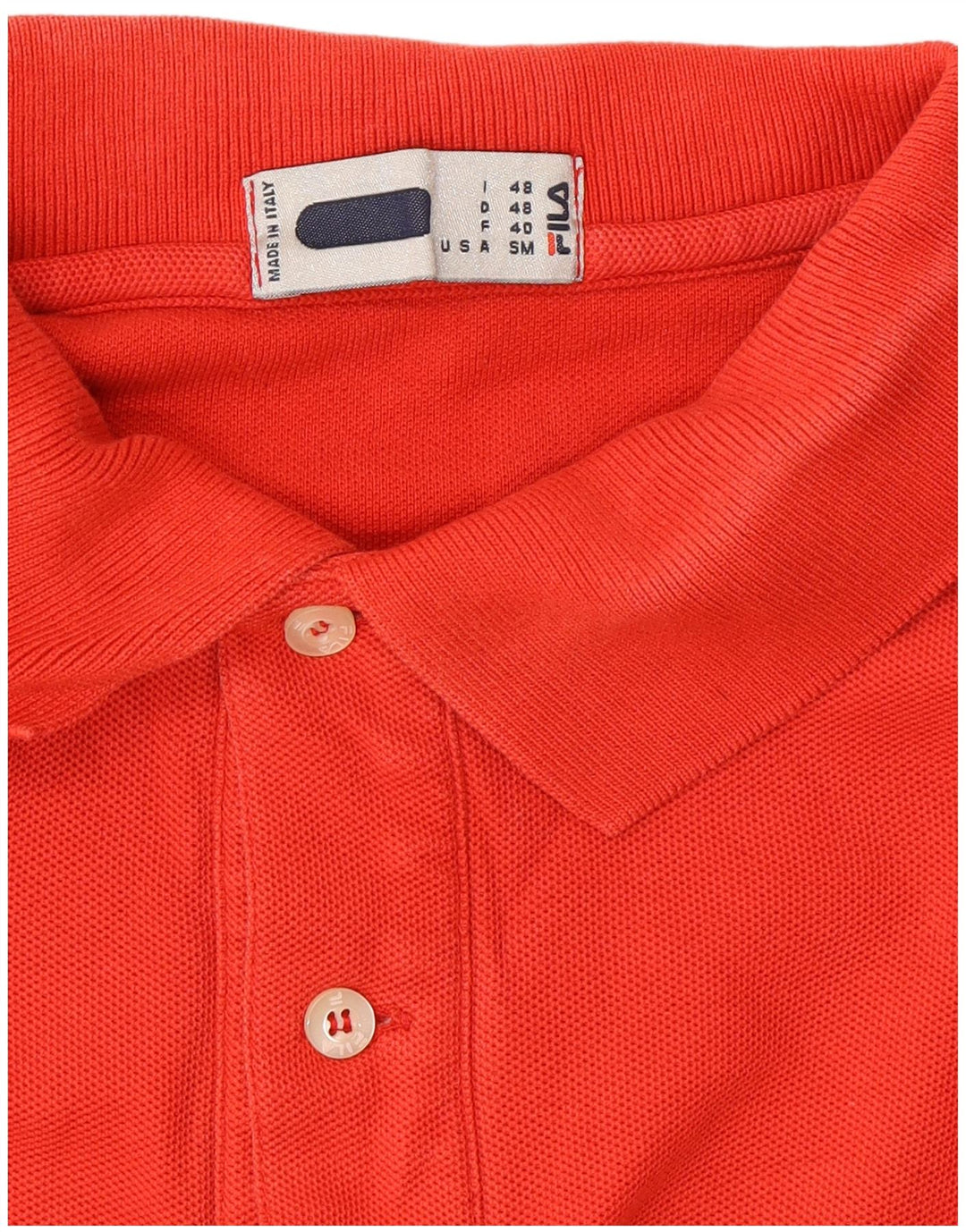 FILA Polo para hombre IT 48 Rojo mediano