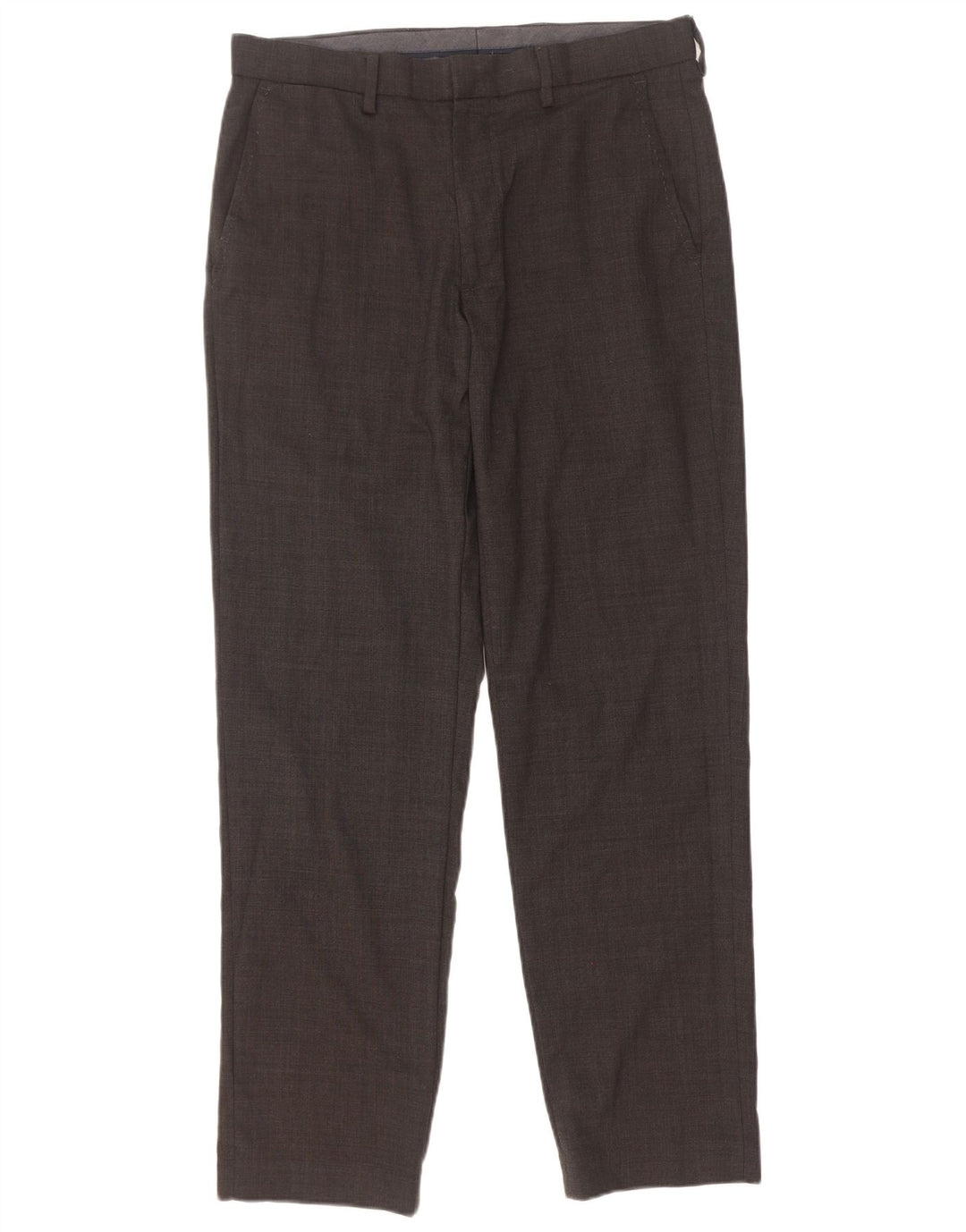 Marks & Spencer Pantalón de traje de corte regular para hombre W32 L31 Lana gris