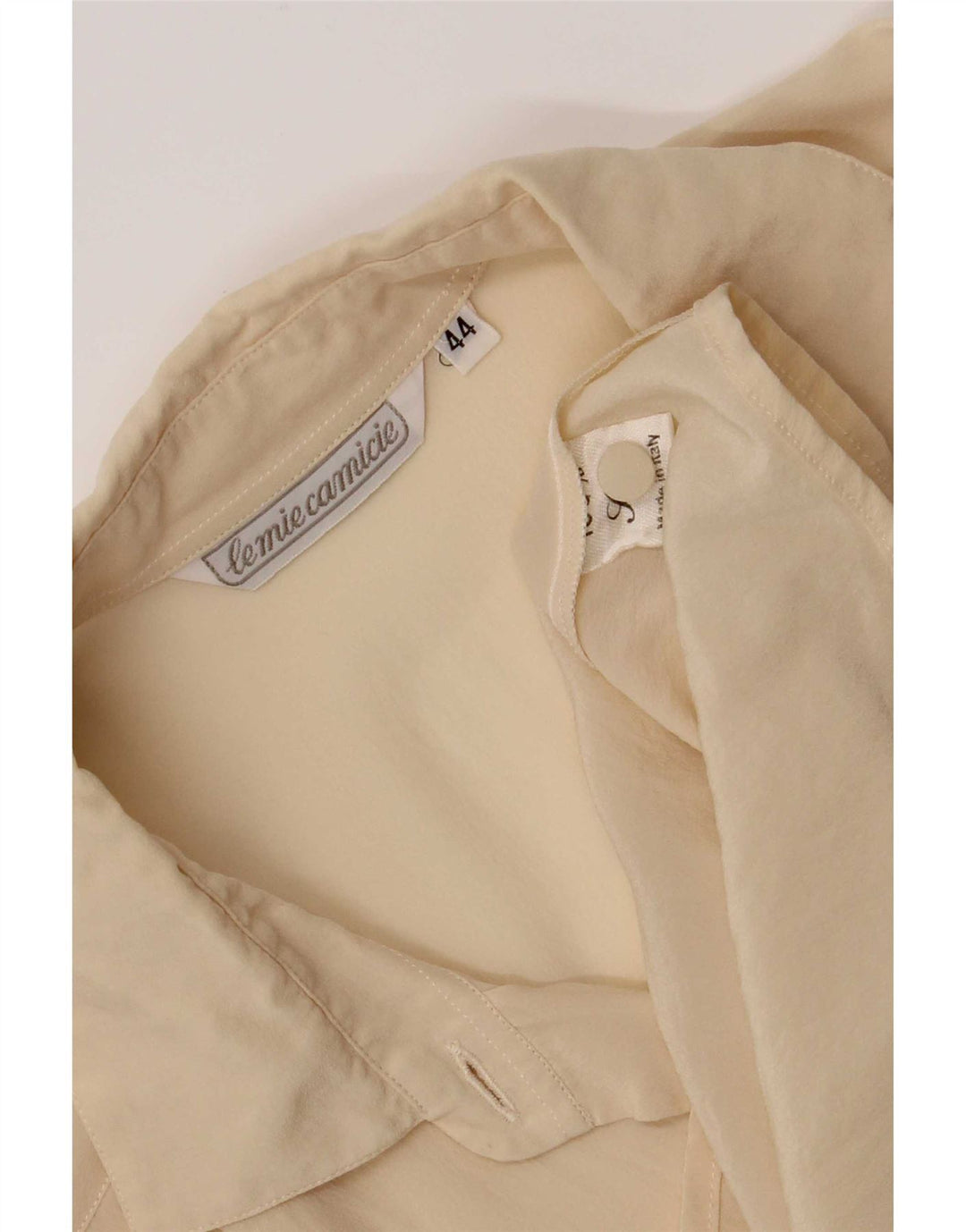 Blusa vintage para mujer IT 44 Seda blanca mediana