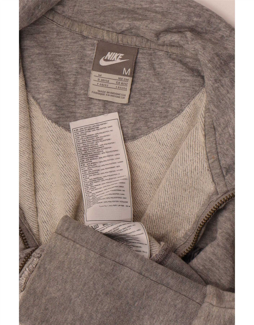Nike Chaqueta de chándal para mujer Reino Unido 10/12 Algodón moteado gris medio