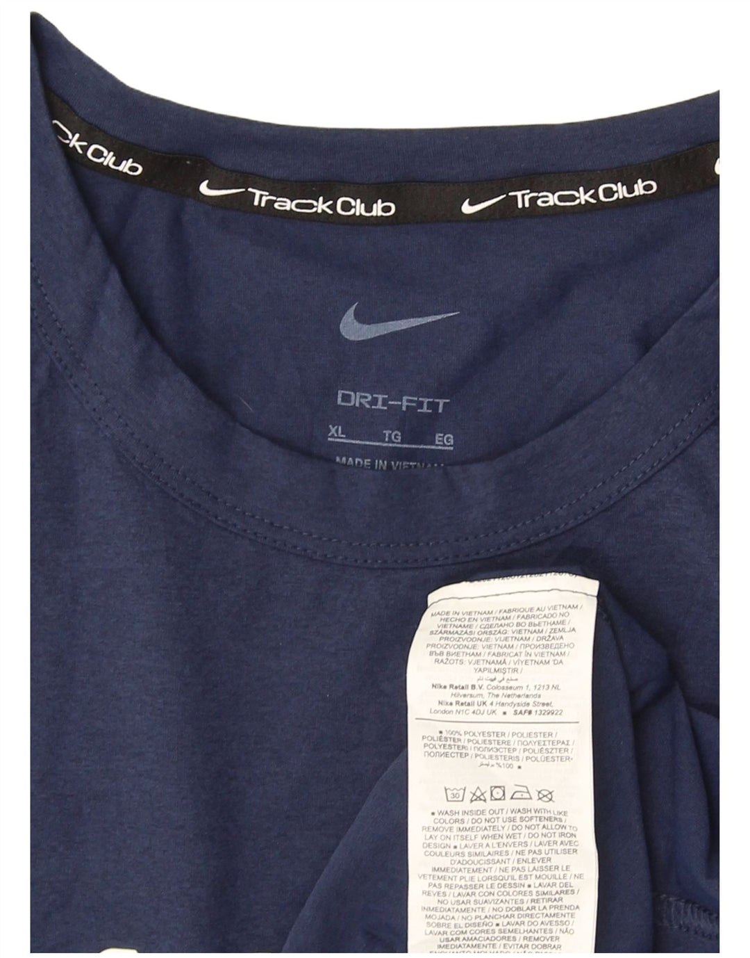 Nike Camiseta Dri Fit Graphic para hombre Top XL Poliéster azul marino