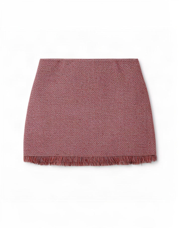 Zara Mujer Mini Falda Grande W30 Rojo Moteado