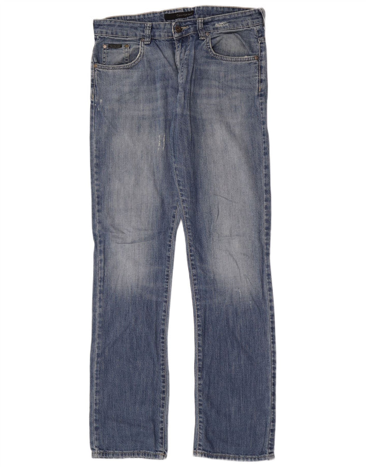 Calvin Klein Jeans Ajustados Desgastados para Mujer W32 L33 Azul
