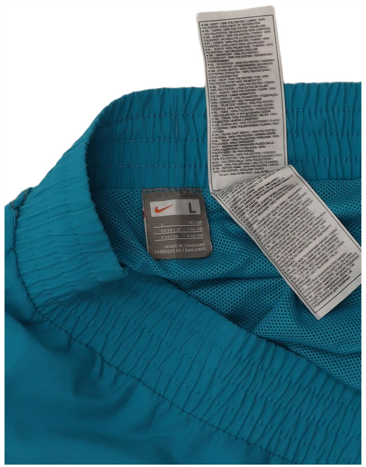 Nike - Pantalones cortos deportivos con gráficos para hombre, poliéster azul grande