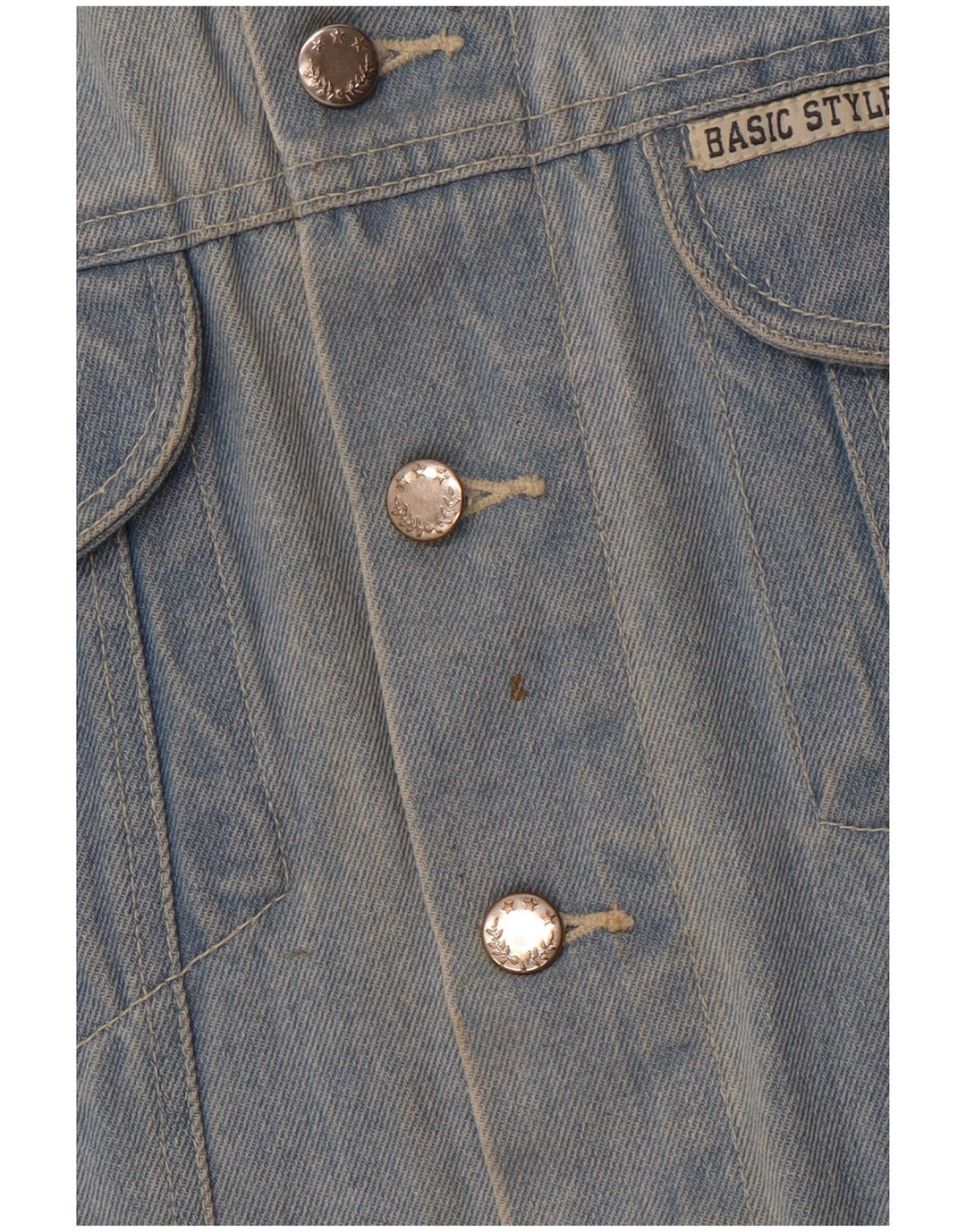 MARCEL CLAIR Chaleco vaquero para hombre UK 42 XL Algodón azul