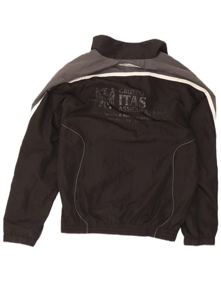 Umbro Chaqueta superior de chándal con gráfico para hombre Poliéster color block en negro mediano