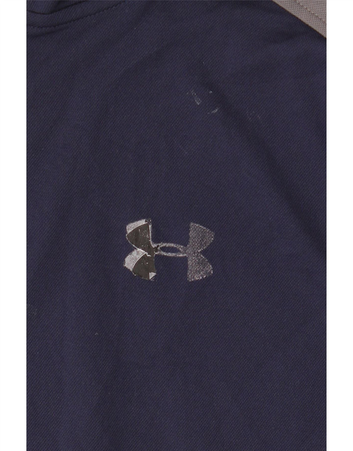 Under Armour Hombre Heat Gear Chándal Top Chaqueta Pequeña Azul Marino
