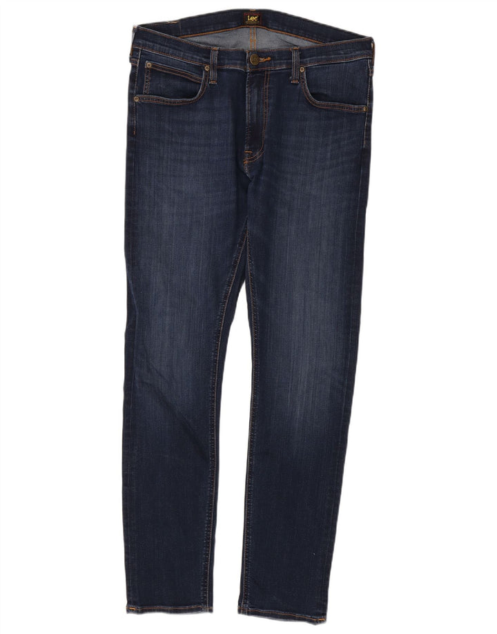 Lee Vaqueros ajustados Luke para hombre W34 L32 Algodón azul marino